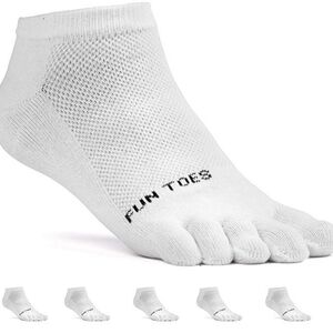 Women's Breathable Cotton Toe Socks - 7 Pair Pack, Size 7-9, Blister Protection